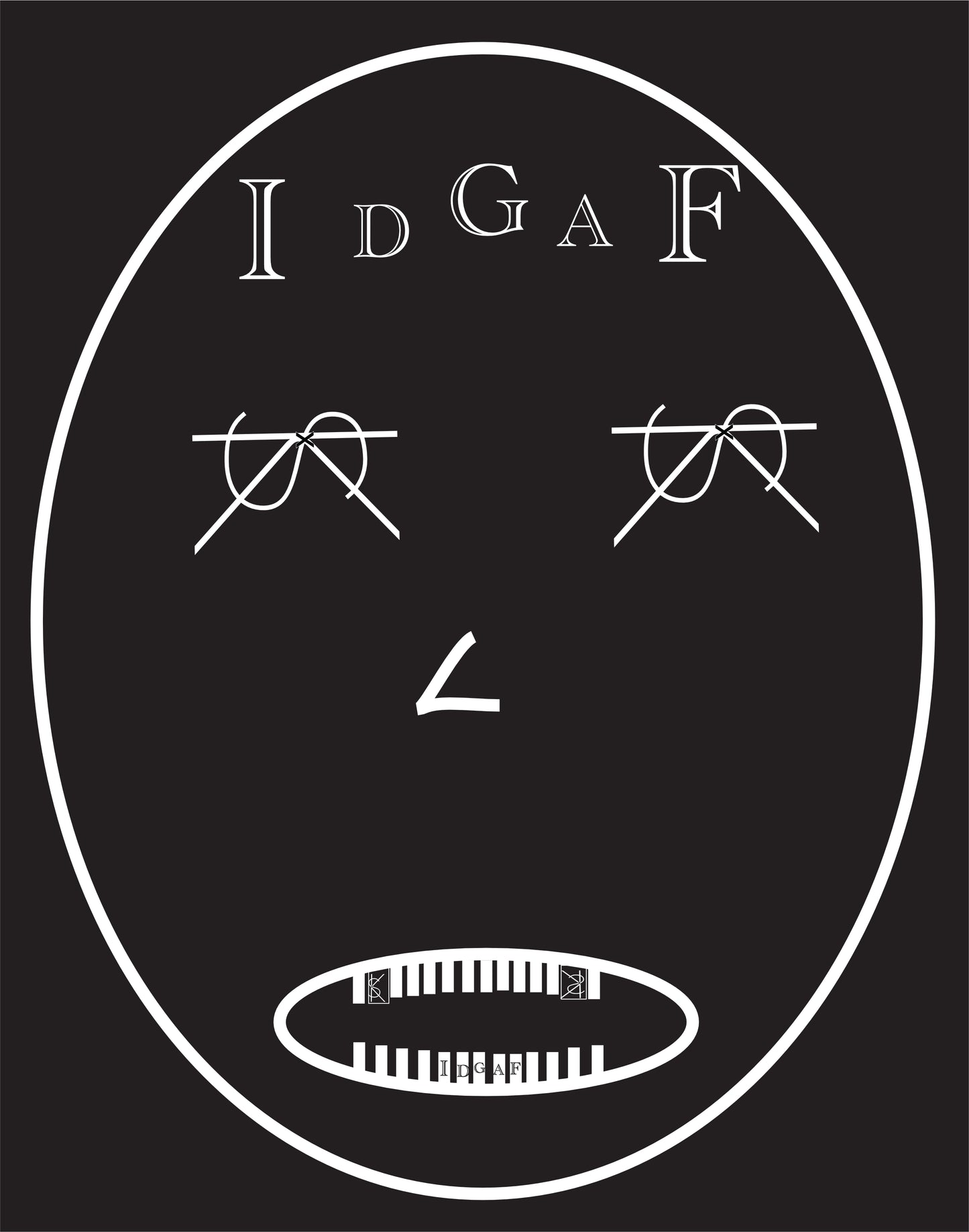 IDGAF sweatshirt Blk